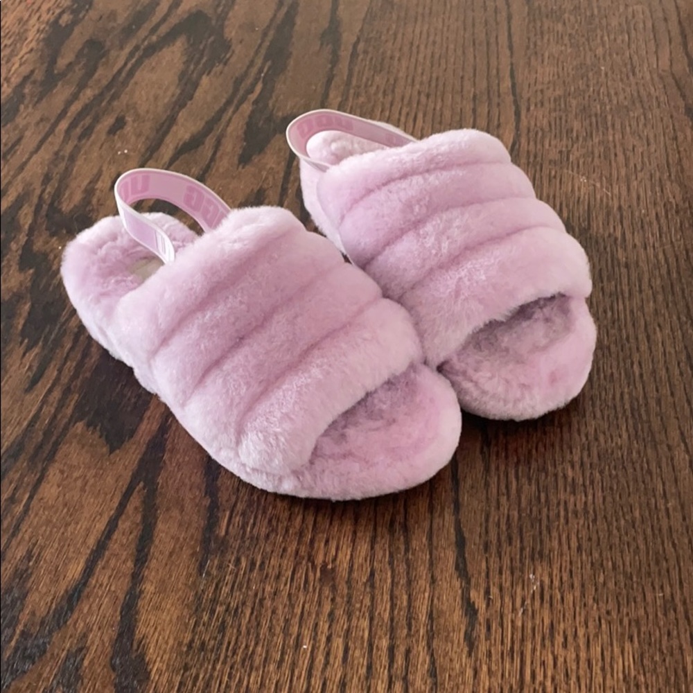 Purple Ugg Fuzzy Slippers